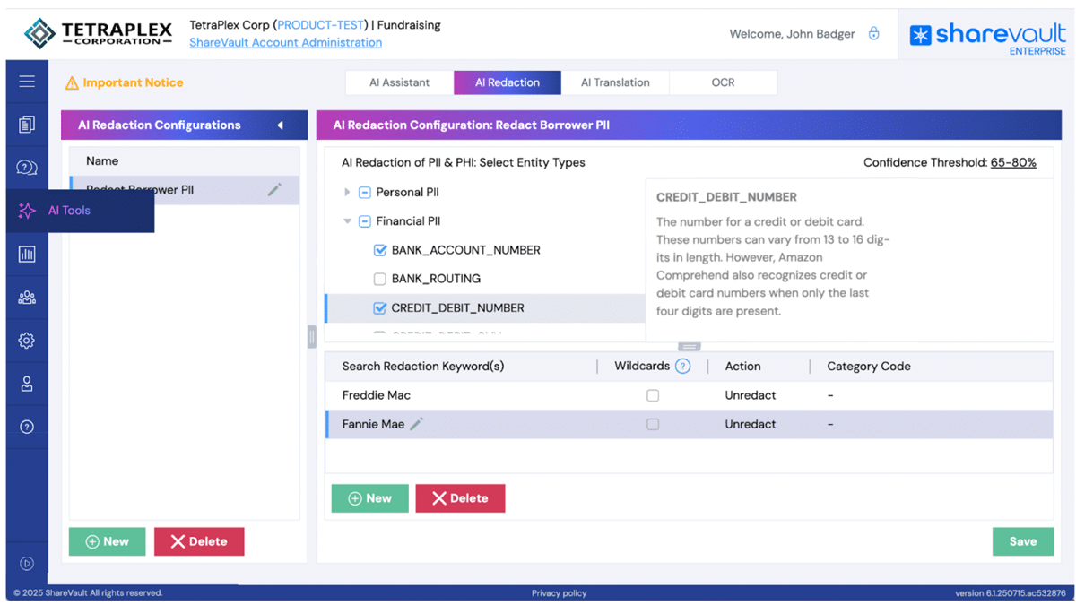 ShareVault 6.0: AI Tools for Secure Document Handling